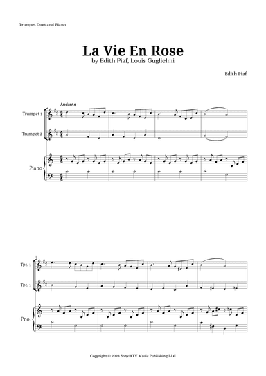 La Vie En Rose (arr. Langanho)
