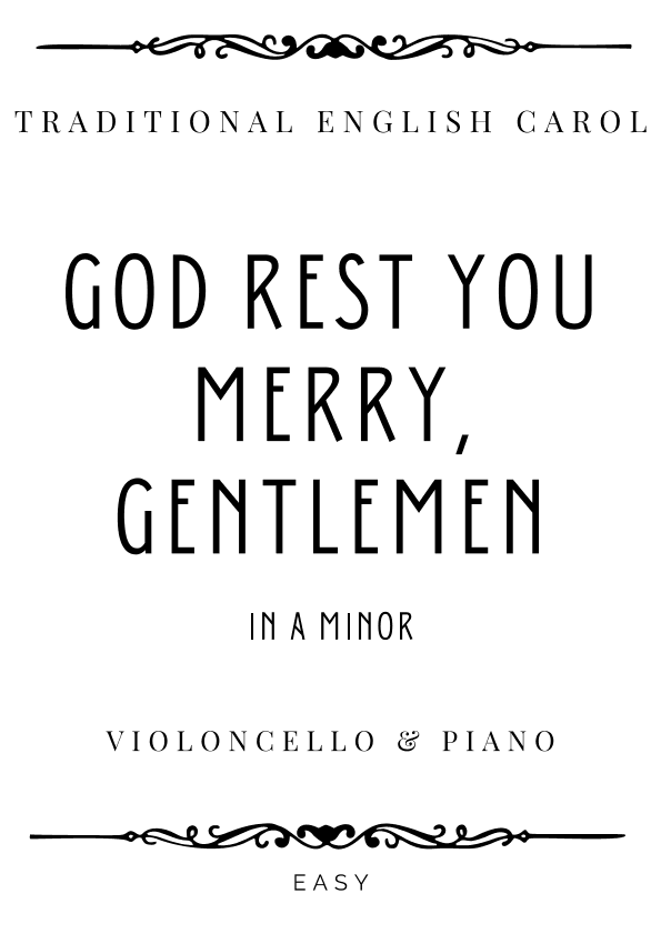 God Rest You Merry, Gentlemen in A minor - Easy (arr. Piacere Music Sheets)