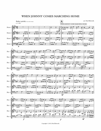 When Johnny Comes Marching Home (arr. Paul Ellsworth)
