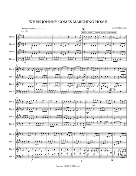 When Johnny Comes Marching Home (arr. Paul Ellsworth)