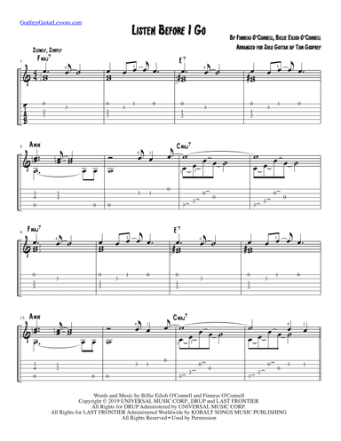 Listen Before I Go (arr. Tom Godfrey)