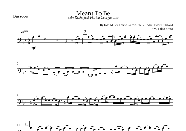 Meant To Be (arr. Fabio Britto)