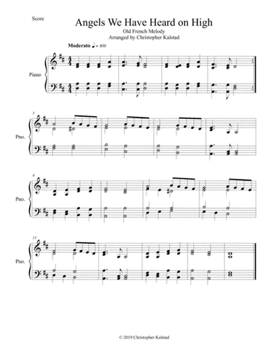 Angels We Have Heard on High (Solo Piano) (arr. Christopher Kalstad)
