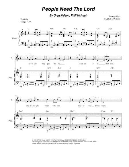People Need The Lord (arr. Stephen DeCesare)