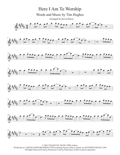 Here I Am To Worship (arr. Kevin Busse)