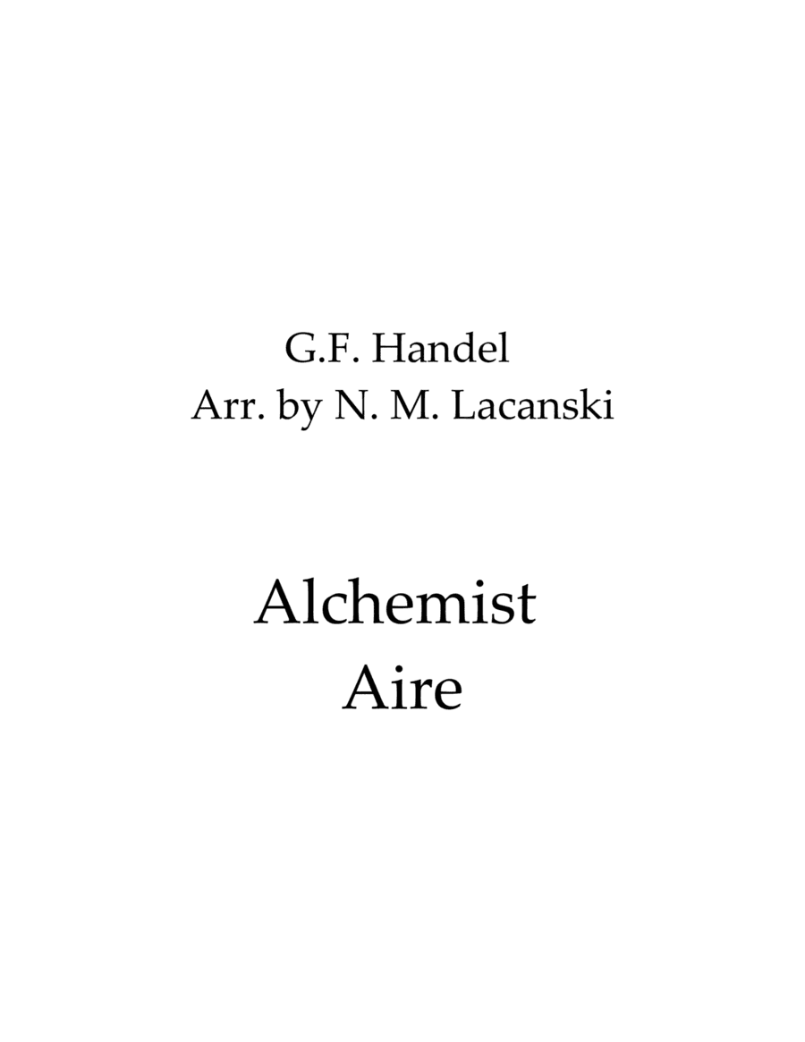 Alchemist Aire (arr. Nick Lacanski)