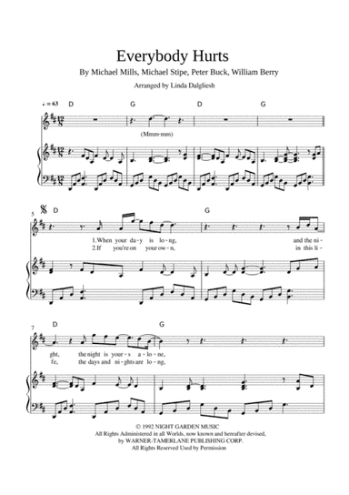 Everybody Hurts (arr. Linda Dalgliesh)
