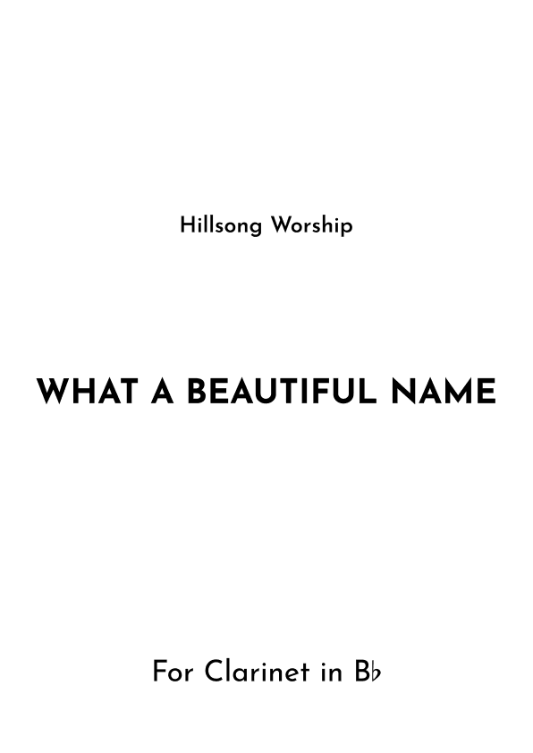 What A Beautiful Name (arr. Jireh J.)