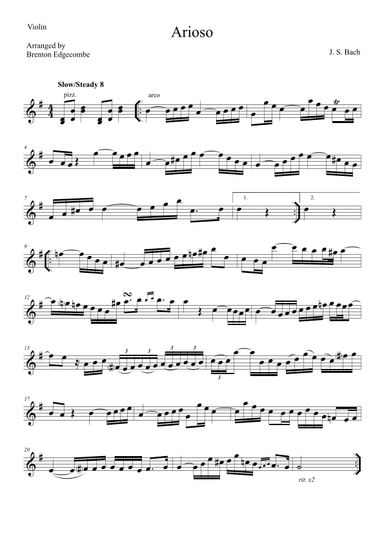 Arioso (arr. Adelaide String Duo)