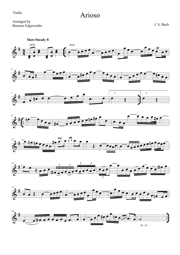 Arioso (arr. Adelaide String Duo)