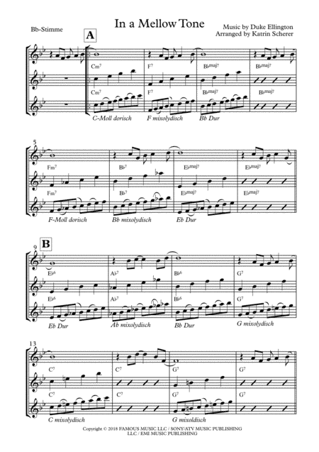 In A Mellow Tone (arr. Katrin Scherer)