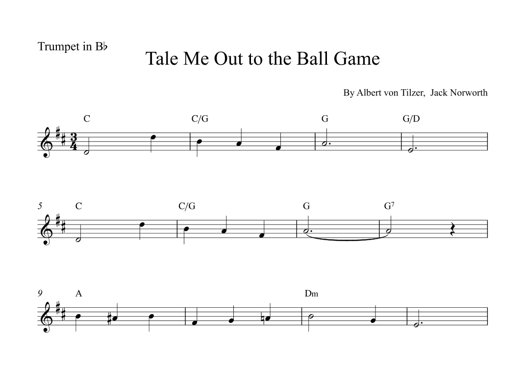 Take Me Out To The Ball Game (arr. Alex Nunes Rodrigues)