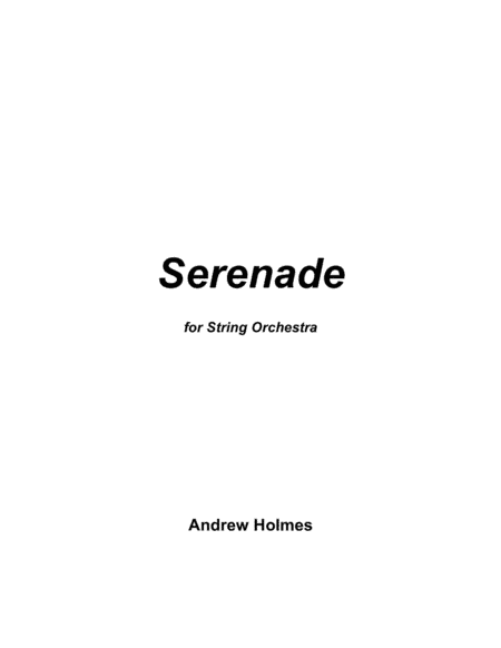 Serenade, for String Orchestra