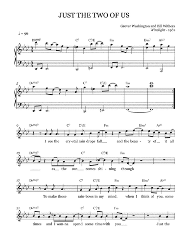 Just The Two Of Us (arr. Brock Chart)
