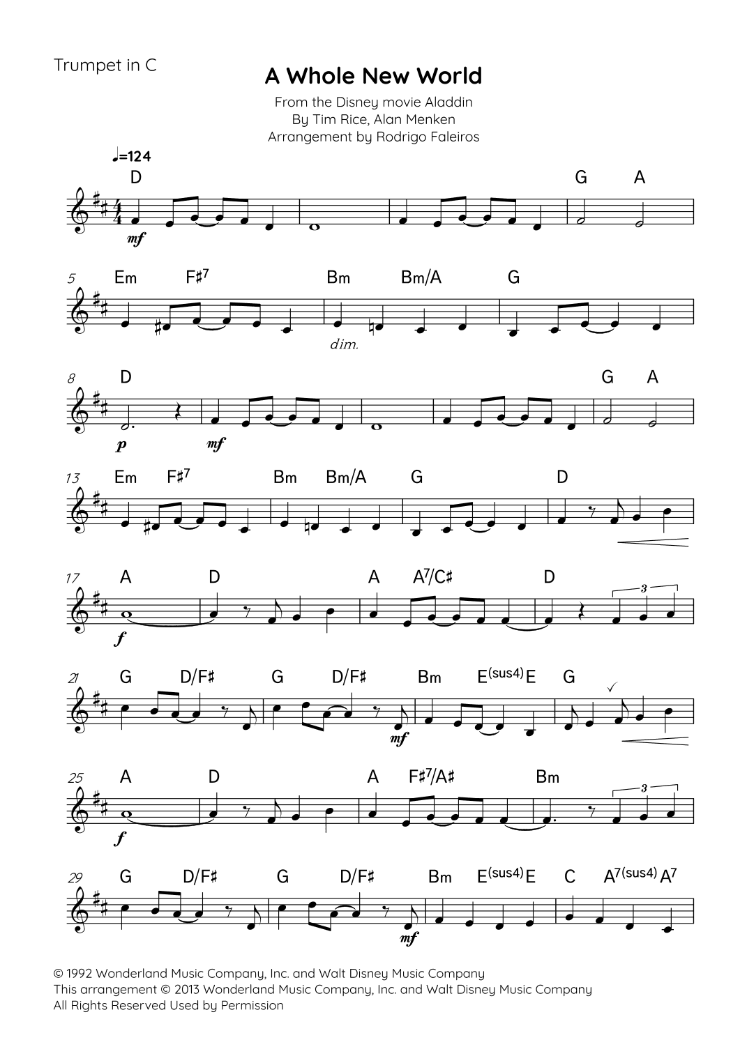 A Whole New World (arr. Rodrigo Faleiros)