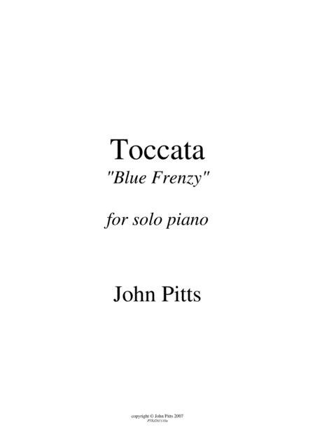 "Blue Frenzy" Toccata for solo piano