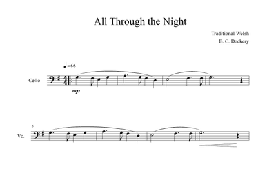 All Through the Night (Cello Solo) (arr. B. C. Dockery)