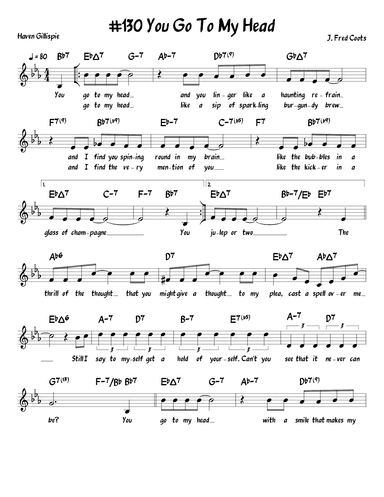 You Go To My Head (arr. John Fries)