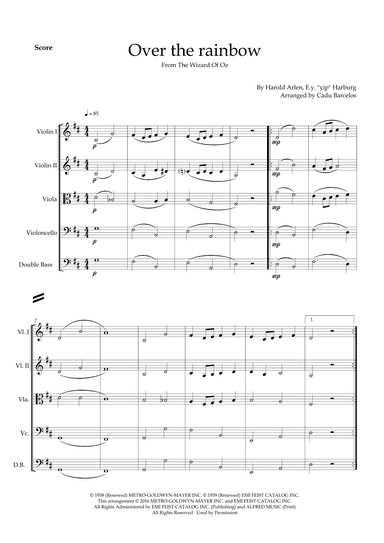 Over The Rainbow (arr. Cadu Barcelos)