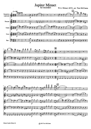 Jupiter Minuet (arr. Tom McCanna)