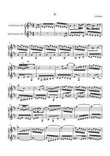 Bach: Invention 3 for two clarinets (arr. Saho Omukai)