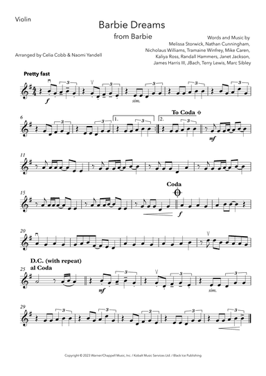 Barbie Dreams (arr. Celia Cobb & Naomi Yandell)