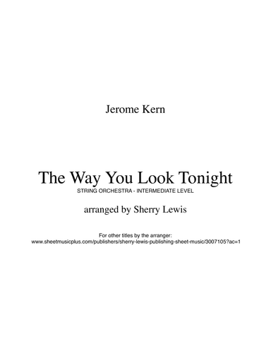 The Way You Look Tonight (arr. Sherry Lewis)