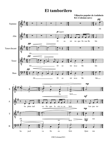 El tamborilero (arr. R. C. Coleman)