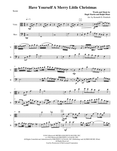 Have Yourself A Merry Little Christmas  from MEET ME IN ST. LOUIS (arr. Kenneth D. Friedrich)