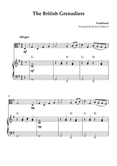 The British Grenadiers (arr. Kaiserin Rebecca)