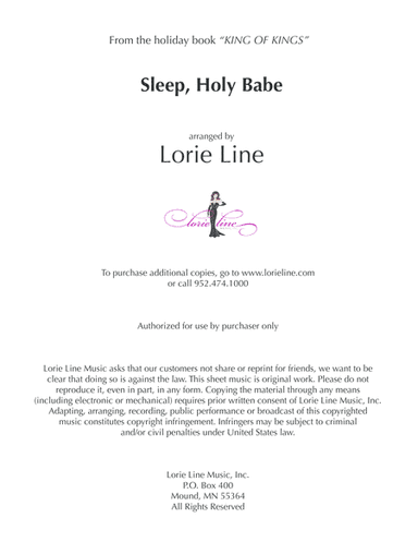 Sleep, Holy Babe (arr. Lorie Line)