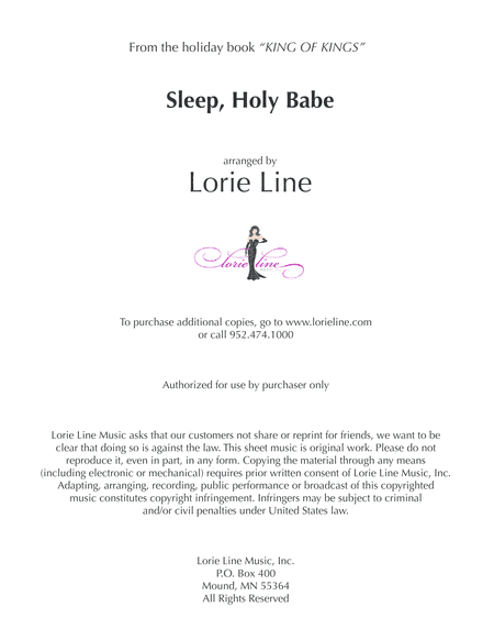Sleep, Holy Babe (arr. Lorie Line)