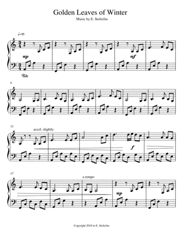 Golden Leaves of Winter (Piano Solo)