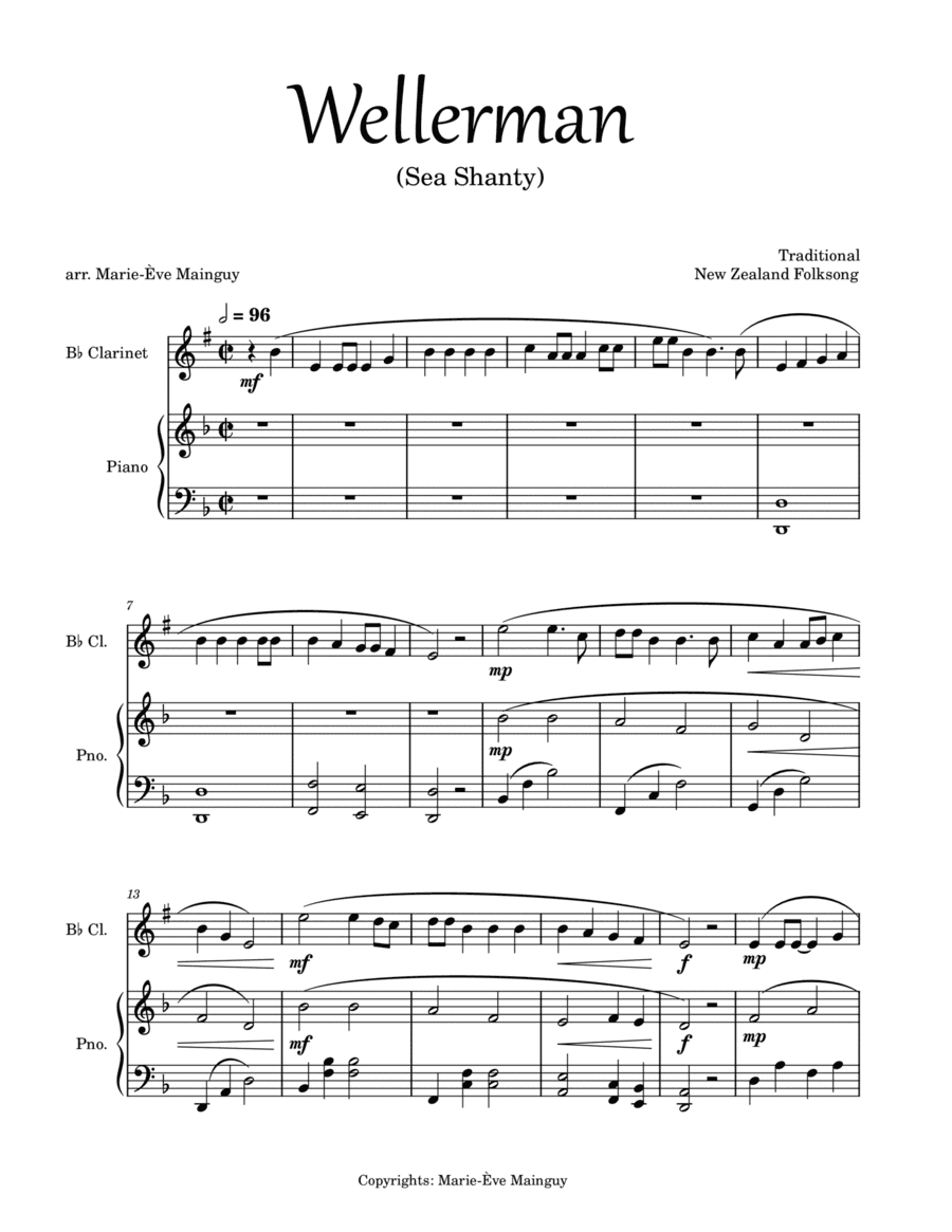 Wellerman (arr. Marie-Ève Mainguy)