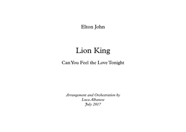 Can You Feel The Love Tonight (arr. Luca Albanese)