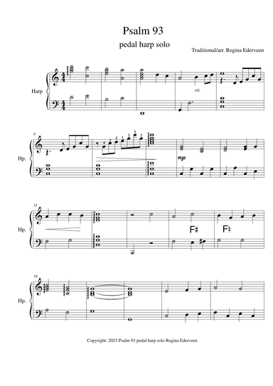 Psalm 93 pedal harp solo
