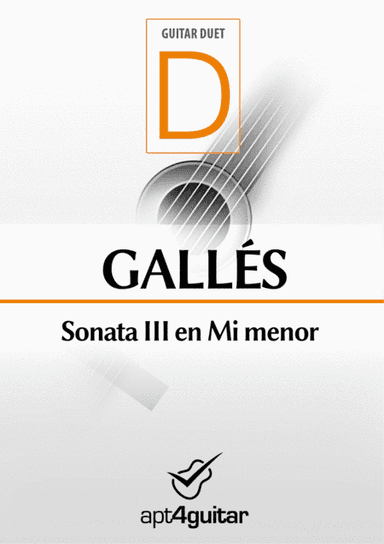 Sonata III en Mi menor (arr. Roberto García)