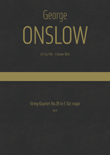 Onslow - String Quartet No.28 in E flat major, Op.54 (arr. J.G. Cucó Barber)