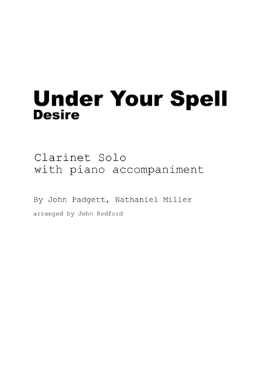 Under Your Spell (arr. John Redford)
