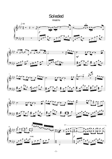 Soledad (arr. Westlife)