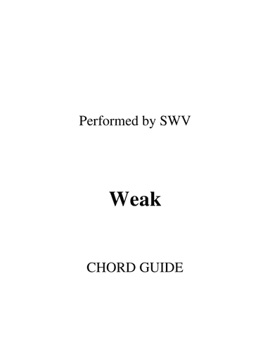 Weak (arr. RWM)