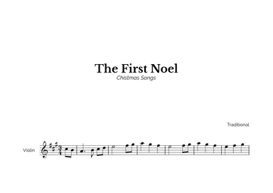 The First Noel for Easy Violin Solo (arr. Marcos Soares)