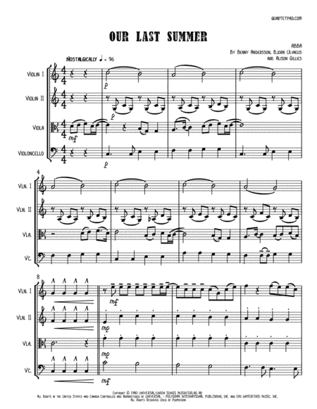 Our Last Summer (arr. Alison Gillies)