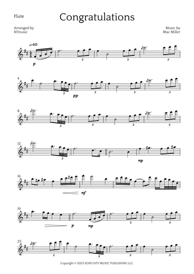 Congratulations (arr. BTmusic)
