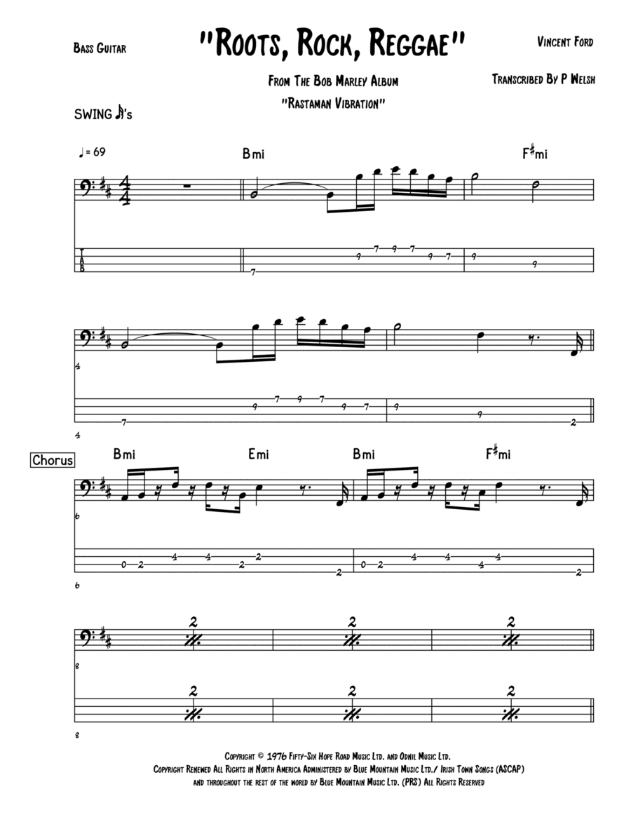 Roots, Rock, Reggae (arr. Accubass)