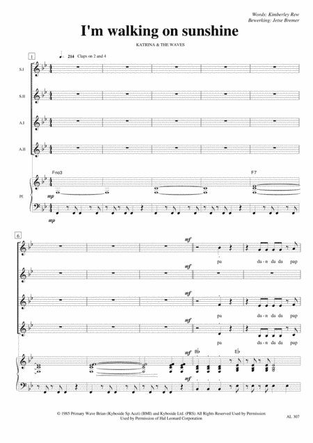 Walking On Sunshine (arr. Jetse Bremer)