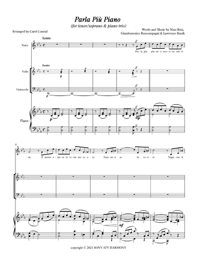 Parla Piu Piano (arr. Carol Conrad)