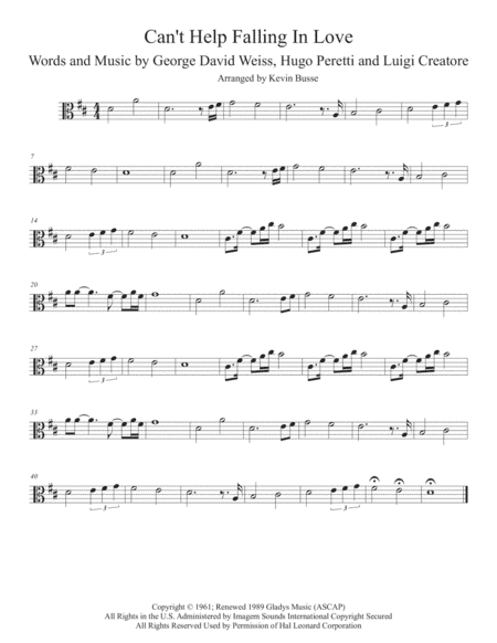 Can't Help Falling In Love (arr. Kevin Busse)