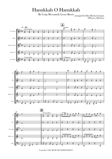 Hanukkah O Hanukkah (arr. Davi Rocha Campos)
