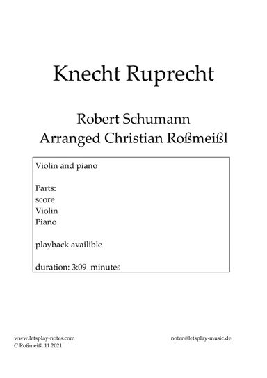 Knecht Rupprecht (arr. Christian Roßmeißl)